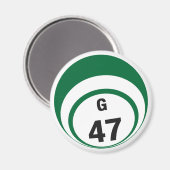 G47 bingobal koelkastmagneet magneet (Voorkant / Achterkant)