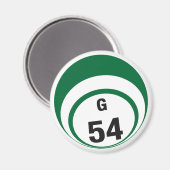 G54 bingobal koelkastmagneet magneet (Voorkant / Achterkant)