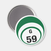 G59 bingobal koelkastmagneet magneet (Voorkant / Achterkant)