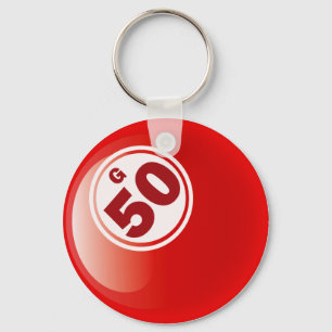 G 50 BINGO BALL SLEUTELHANGER