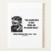 G. B. Shaw Golden Rule No Golden Rules Quote Planner (Achterkant)