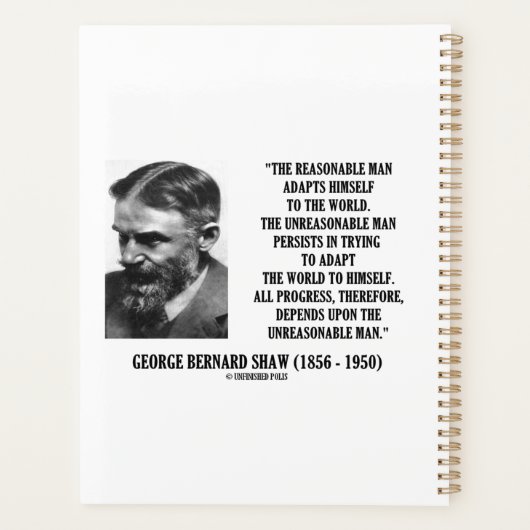 G. B. Shaw Progrès Dépend D'Un Homme Inraisonnable (Dos)