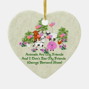 G. B. Shaw Vegetarian Quote Keramisch Ornament