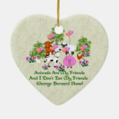 G. B. Shaw Vegetarian Quote Keramisch Ornament (Achterkant)