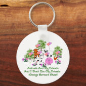 G. B. Shaw Vegetarian Quote Sleutelhanger (Voorkant)