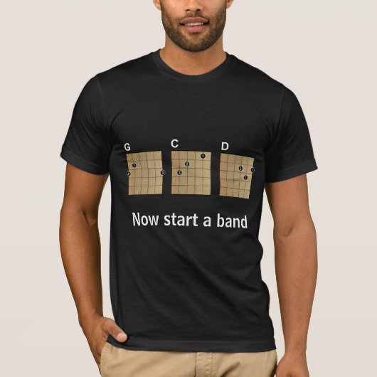 G C D... Nu een band beginnen T-shirt (Voorkant)