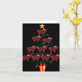 G Christmas Tree Xmas Goats Tree Santa Hat Kaart (Gele Bloem)