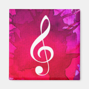 G Clef avec Magenta arrière - plan Magnet