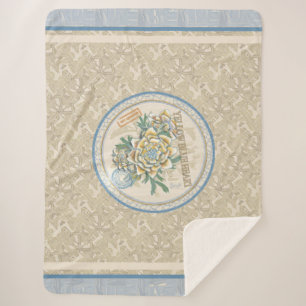 G Creatie Kantoor gele bloem Fleece Deken