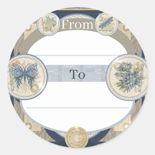 G Creatie-Kantoor Ronde Sticker (Voorkant)