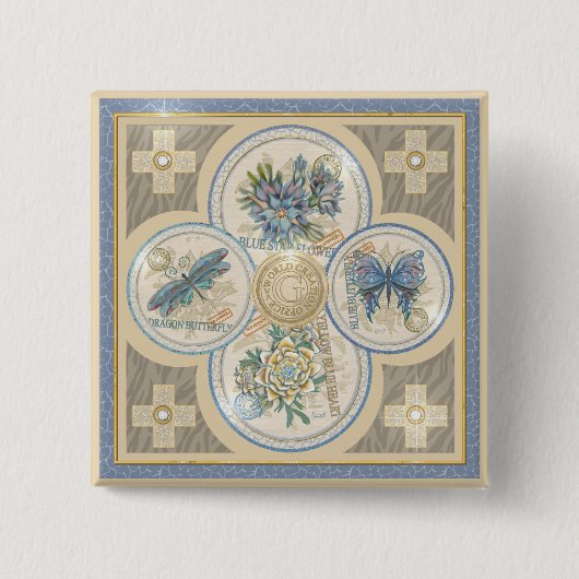 G Creatie-Kantoor Vierkante Button 5,1 Cm (Voorkant)