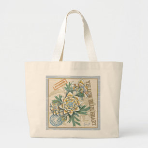 G creatieve Kantoor gele bloem Grote Tote Bag