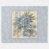 G Creation Kantoor blue flower Fleece Deken (Voorkant (Horizontaal))