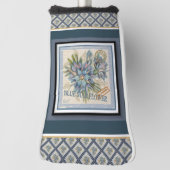G Creation Kantoor Blue flower Golfheadcover (Draai 90)