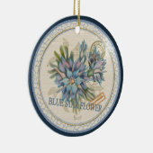 G Creation Kantoor blue flower Keramisch Ornament (Rechts)