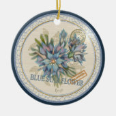G Creation Kantoor blue flower Keramisch Ornament (Voorkant)