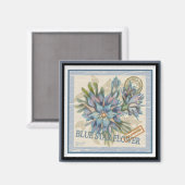 G Creation Kantoor blue flower Magneet (Voorkant / Achterkant)