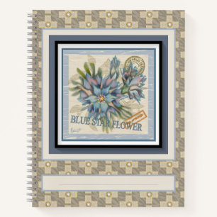 G Creation Kantoor blue flower Notitieboek