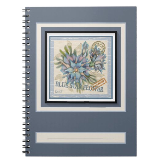 G Creation Kantoor blue flower Notitieboek (Voorkant)