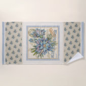 G Creation Kantoor blue flower Strandlaken (Voorkant)