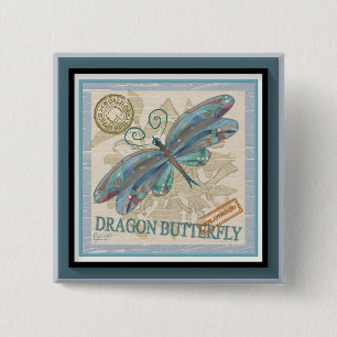 G Creation Kantoor ligonfly Vierkante Button 5,1 Cm