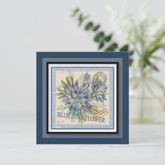 G Creation Office carte bleue fleur blanche (Debout devant)