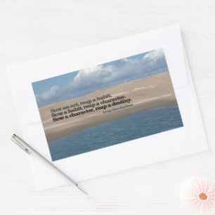 G. D. Boardman Inspirerend Quote "Zaai een act" Rechthoekige Sticker