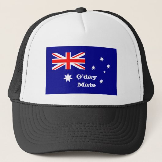 G-day Mate & Australian Flag mode / Australië Trucker Pet (Voorkant)