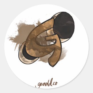 "G" de Sticker! Ronde Sticker