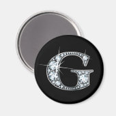 "G" Diamond Bling Magnet Magneet (Voorkant / Achterkant)
