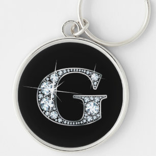 "G" Diamond Bling Sleutelhanger
