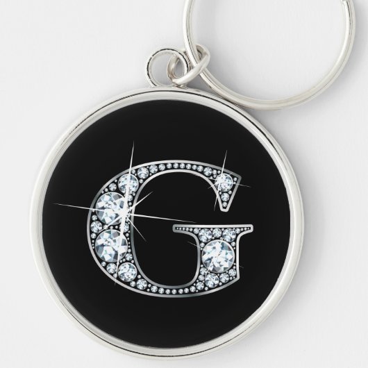 "G" Diamond Bling Sleutelhanger (Voorkant)