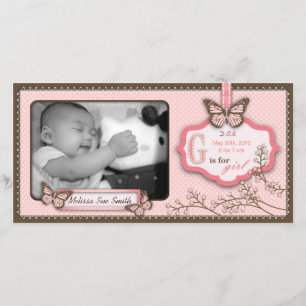 G est pour le carte photo de fille