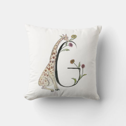 G est pour le coussin de girafe et de marguerite (Recto)