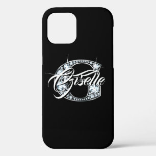 G Faux Diamond Bling Monogram iPhone 12 Pro Hoesje