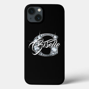 G Faux Diamond Bling Monogram iPhone 13 Hoesje