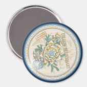 G Gele kweekbloem voor Kantoor Magneet (Voorkant / Achterkant)