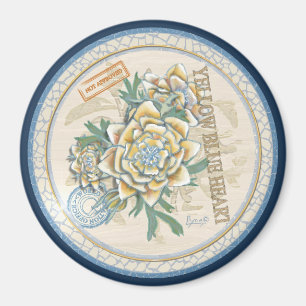 G Gele kweekbloem voor Kantoor Magneet