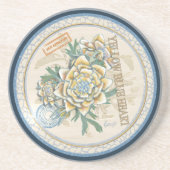 G Gele kweekbloem voor Kantoor Zandsteen Onderzetter (Voorkant)