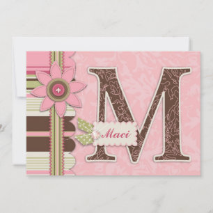 G Girl Invitation Card M Kaart