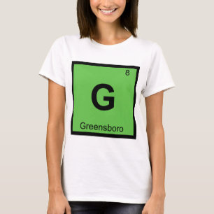 G - Greensboro North Carolina Chemisch symbool T-shirt