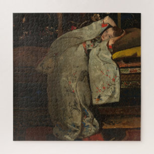 G.H. Breitner, meisje in een witte Kimono - Fine A Legpuzzel