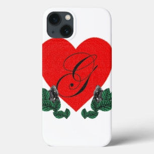 G in een hart (aanpasbaar) iPhone 13 hoesje