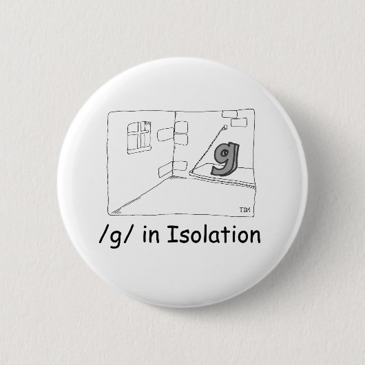 G In isolatie Ronde Button 5,7 Cm (Voorkant)