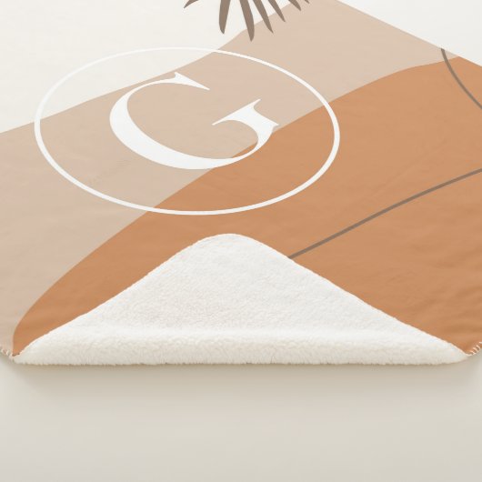G - Initiaal Monogram Letter G Abstract Design Sherpa Deken (3/4)