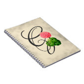 G initial, Carnet Vintage de géranium (Côté Droit)