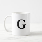 G initial et nom personnalisé Café Mug (Gauche)