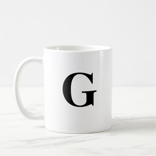 G initial et nom personnalisé Café Mug (Gauche)