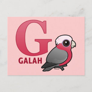 G is voor Galah Briefkaart