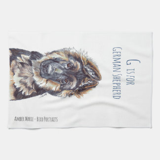 G is voor German Shepherd Theedoek